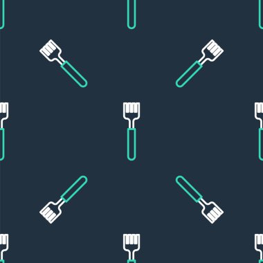 Çizgi Çatalı simgesi siyah arkaplanda izole edilmiş. Çatal bıçak sembolü. Vektör