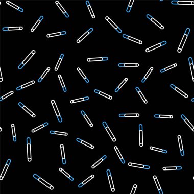 Çizgi sigara simgesi siyah arkaplanda izole edilmiş. Tütün tabelası. Sigara içme sembolü. Vektör