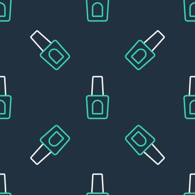 Tırnak cilası ikonu çizgisi siyah arka planda izole edilmiş. Vektör