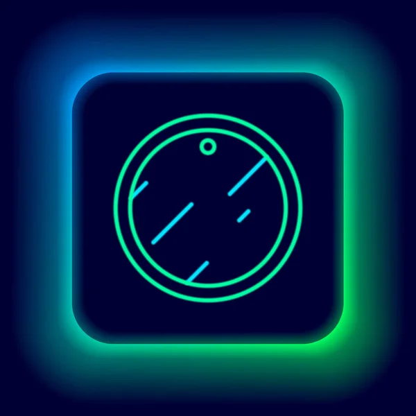 Gloeiende Neon Lijn Cutting Board Icoon Geïsoleerd Zwarte Achtergrond Het — Stockvector