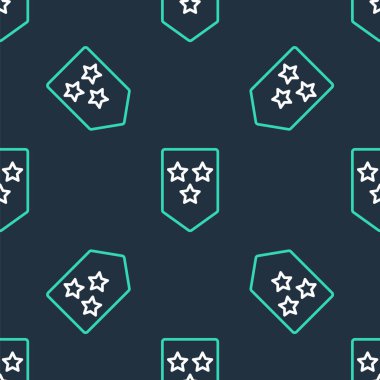 Sembol çizgisi simgesi siyah arkaplanda izole edilmiş. Askeri rozet işareti. Vektör