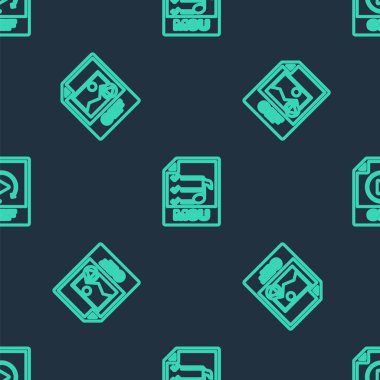 M3U dosya belgesini, GIF dosyasını ve pürüzsüz deseni ayarla. Vektör