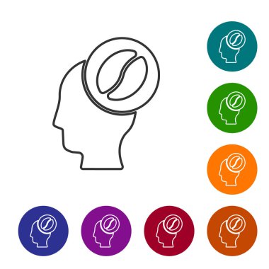 Barista simgesi beyaz arkaplanda izole edildi. Simgeleri renk daire düğmelerine ayarla. Vektör