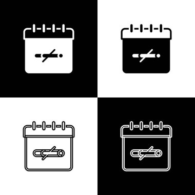 Siyah ve beyaz arkaplanda sigara içme günü simgesi yok. Sigara içilmemesi ve sigara içilmemesi kavramı. Vektör