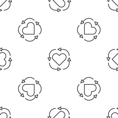 Gri çizgi gönüllü ikonu beyaz arka planda izole edilmiş kusursuz desen. Vektör