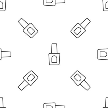 Oje ikonunun gri çizgisi beyaz arka planda izole edilmiş. Vektör