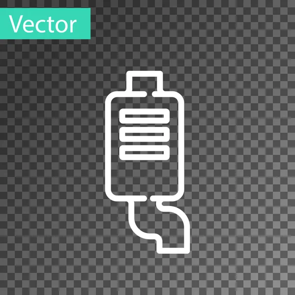 Linha branca Ícone silenciador de carro isolado em fundo transparente. Tubo de escape. Vetor —  Vetores de Stock