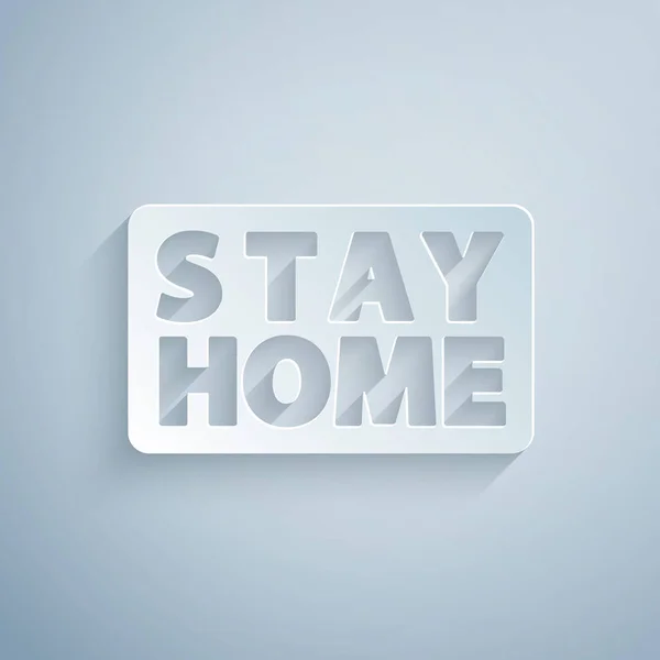Stay Home Icon 배경에서 아이콘 코로나 바이러스 2019 Ncov 스타일 — 스톡 벡터