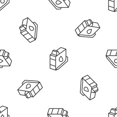 Gri çizgi yazıcı mürekkep kartuşu simgesi beyaz arka planda izole edilmiş kusursuz desen. Vektör.