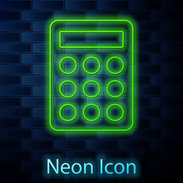 Linea Neon Luminosa Protezione Password Icona Accesso Sicurezza Isolata Sfondo — Vettoriale Stock