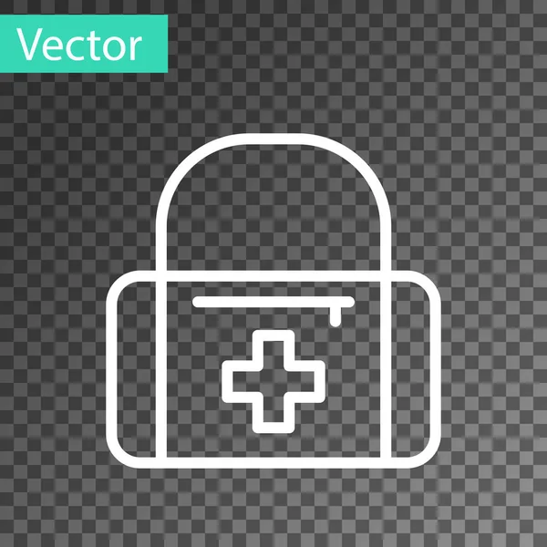 Иконка Аптечки Выделена Прозрачном Фоне Медицинская Коробка Крестом Медицинское Оборудование — стоковый вектор