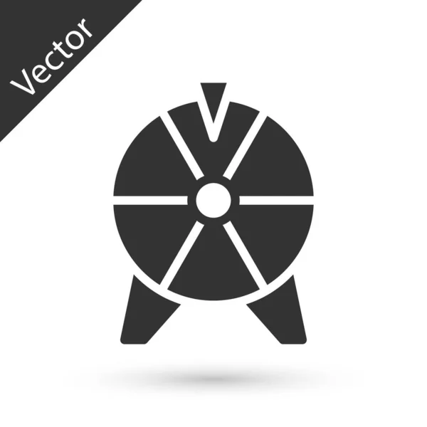 Ref Grey Lucky Wheel Icon Isolated White Background Вектор — стоковый вектор