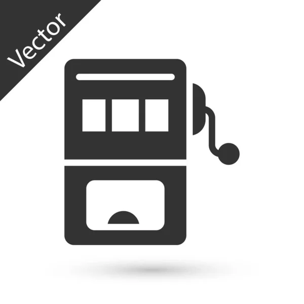 Graues Spielautomaten Symbol Auf Weißem Hintergrund Vektor — Stockvektor