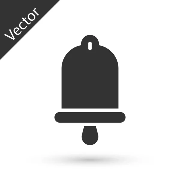 Grey Ship Bell Icon Isolated White Background Vector — Stock Vector