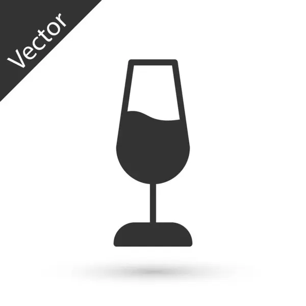 Graues Weinglas Symbol Isoliert Auf Weißem Hintergrund Weinglasschild Vektor — Stockvektor
