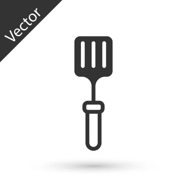 Grey Barbecue Spatula Icon Isolated White Background Kitchen Spatula Icon — Stock Vector