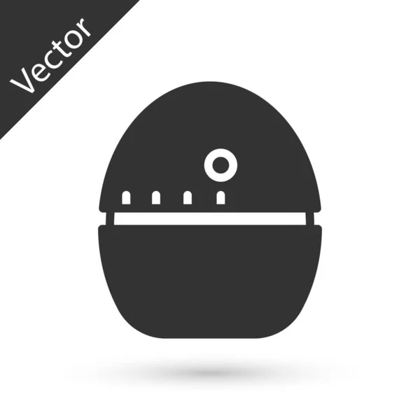 Icono Temporizador Cocina Gris Aislado Sobre Fondo Blanco Temporizador Huevos — Vector de stock