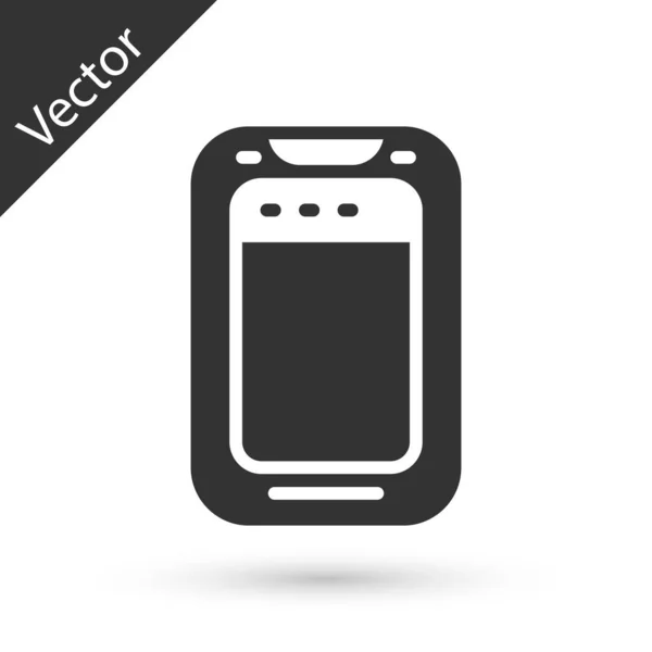 Smartphone Gris Icono Del Teléfono Móvil Aislado Sobre Fondo Blanco — Vector de stock