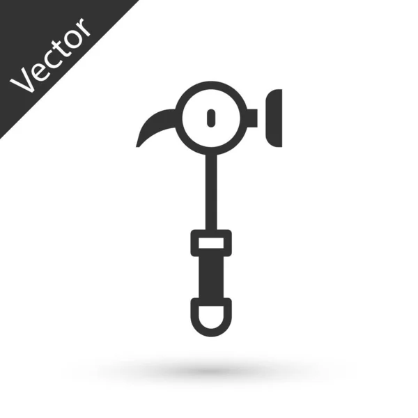 Grey Hammer Icon Isolated White Background Tool Repair Vector — Stock Vector