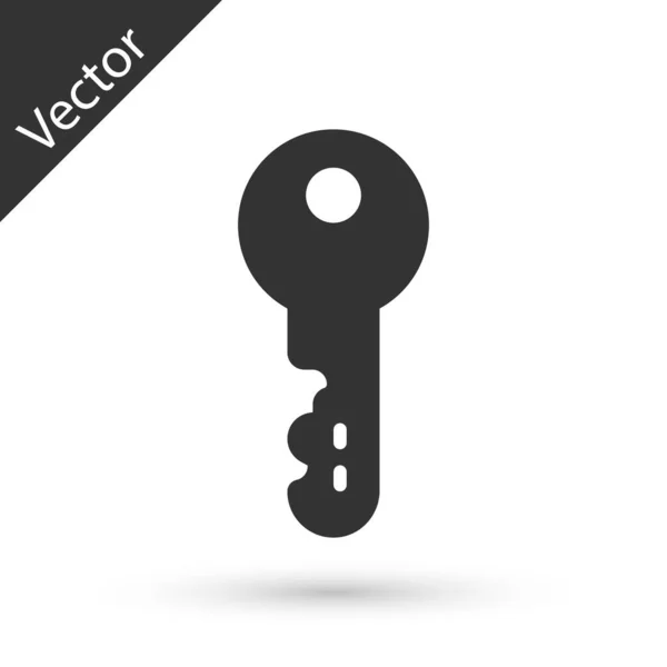 Icono Llave Grey House Aislado Sobre Fondo Blanco Vector — Archivo Imágenes Vectoriales