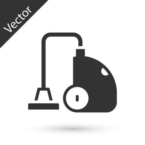 Ikon Grey Vacuum Cleaner Diisolasi Pada Latar Belakang Putih Vektor - Stok Vektor