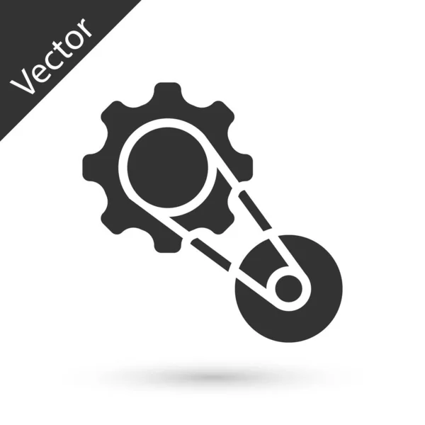 Icono Cinturón Sincronización Gris Aislado Sobre Fondo Blanco Vector — Vector de stock
