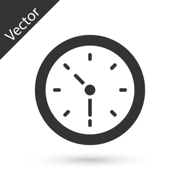 Icono Del Reloj Gris Aislado Sobre Fondo Blanco Símbolo Tiempo — Vector de stock