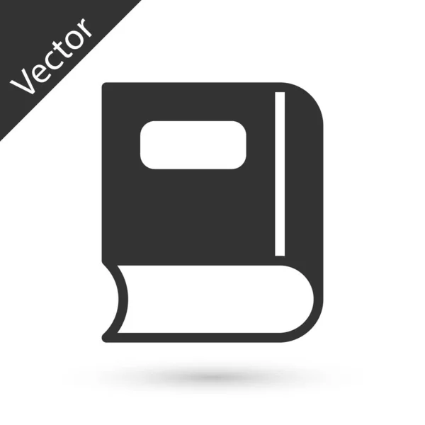 Ікона Грей Книжка Ізольована Білому Тлі Вектор — стоковий вектор