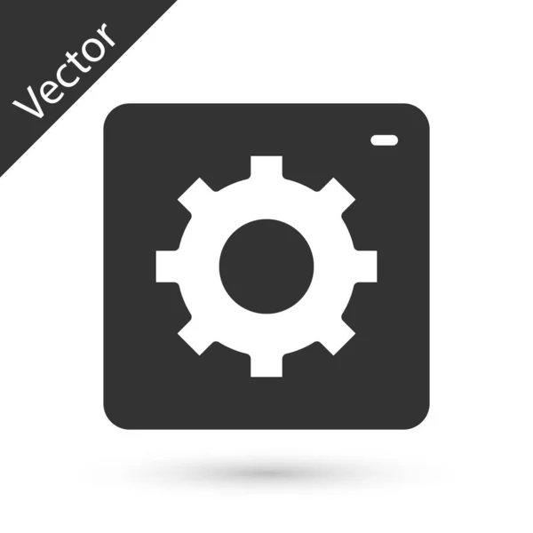 Icono Configuración Gris Aislado Sobre Fondo Blanco Herramientas Servicio Engranaje — Vector de stock