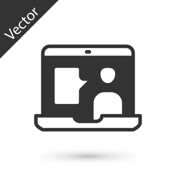 Graues Learning Verschiedener Fremdsprachen Icon Auf Weißem Hintergrund Vektor — Stockvektor