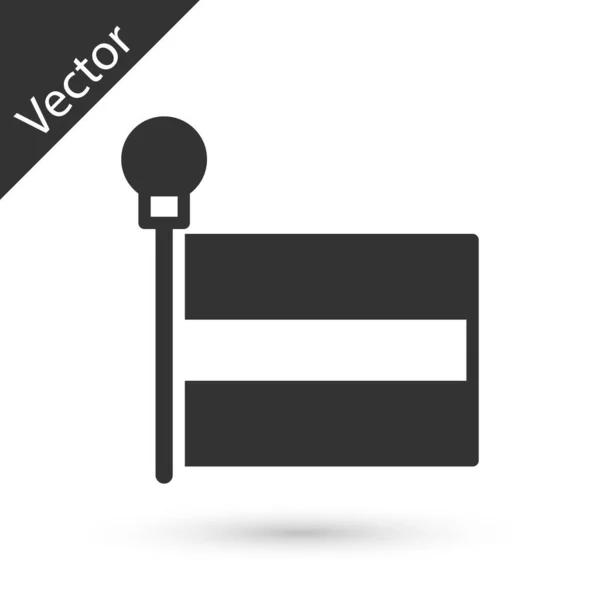 Graue Flagge Symbol Isoliert Auf Weißem Hintergrund Ortsmarkierungssymbol Vektor — Stockvektor