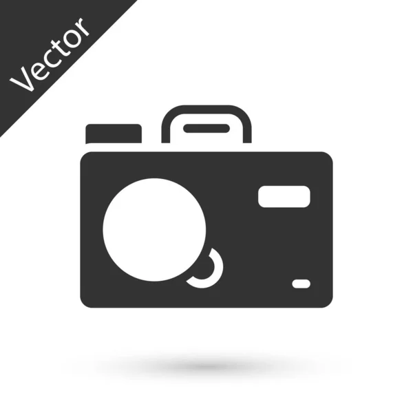 Graues Fotokamera Symbol Isoliert Auf Weißem Hintergrund Fotokamera Digitale Fotografie — Stockvektor