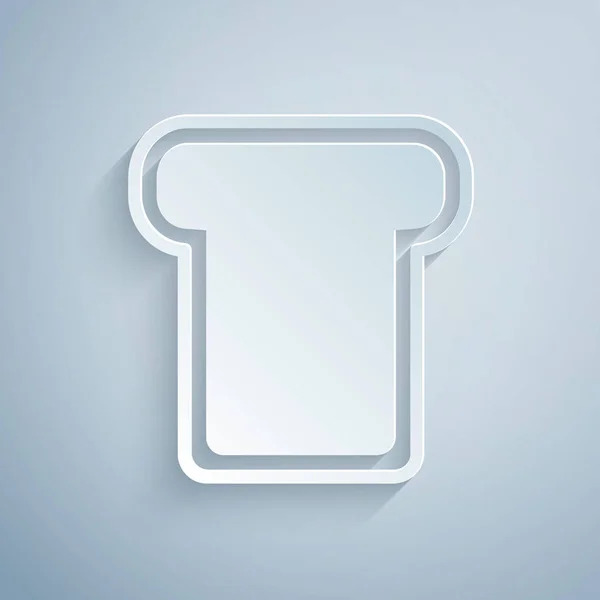Papier Découpé Pain Pain Grillé Pour Sandwich Morceau Icône Croûton — Image vectorielle