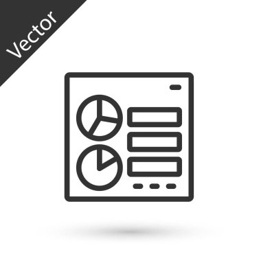 Gri çizgi bilgisayar arayüzü simgesi beyaz arkaplanda izole edildi. Uygulama programlama arayüzü API teknolojisi. Yazılım entegrasyonu Vektör