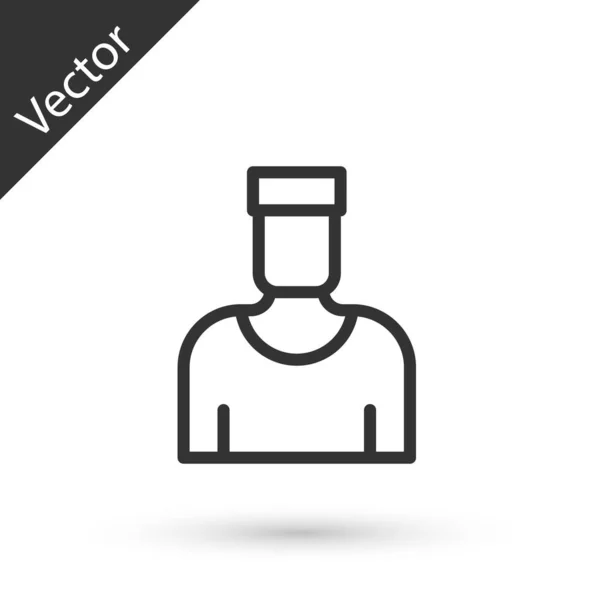 그레이 세일러 아이콘은 배경에서 분리되었습니다 Vector — 스톡 벡터