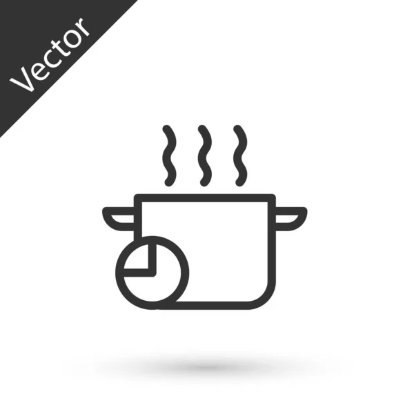 타이머 아이콘은 배경에 분리되어 있습니다 삶거나 음식의 Vector — 스톡 벡터