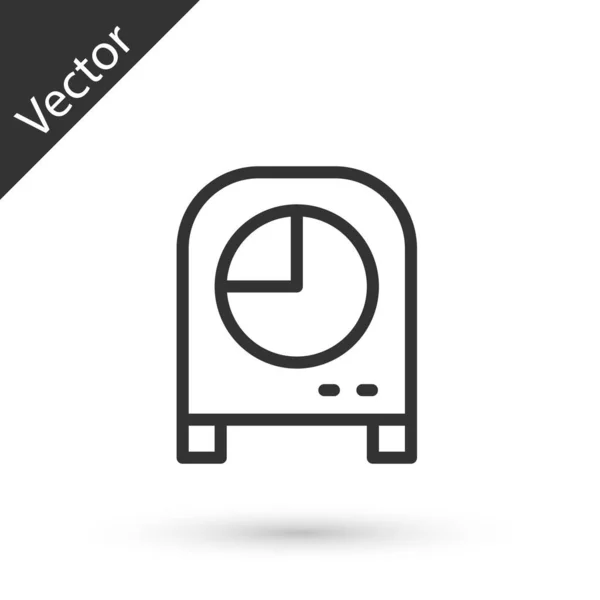 Szürke Vonal Konyha Időzítő Ikon Elszigetelt Fehér Alapon Főzőeszköz Vektor — Stock Vector