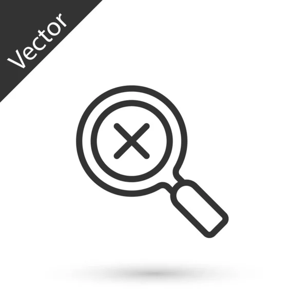 유리를 확대하고 배경에 아이콘을 합니다 사업의 Vector — 스톡 벡터