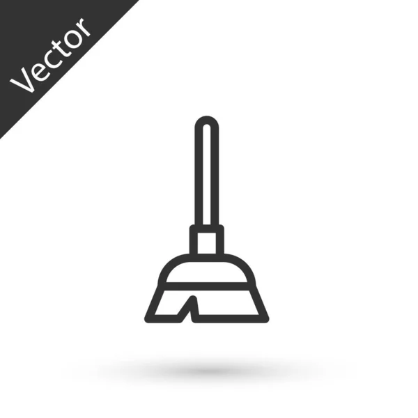 빗자루 아이콘은 배경에 분리되어 서비스 Vector — 스톡 벡터