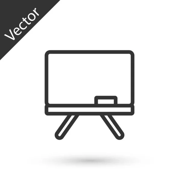 Linha Cinza Ícone Chalkboard Isolado Fundo Branco Assinatura Quadro Negro — Vetor de Stock