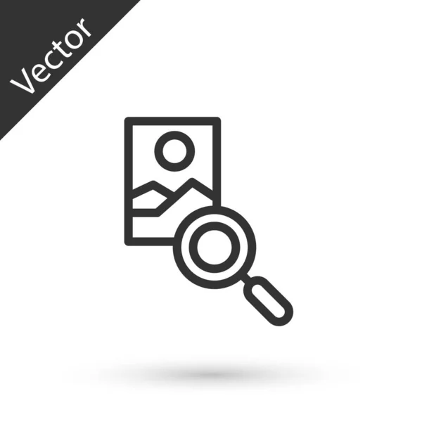 Línea Gris Icono Retoque Fotográfico Aislado Sobre Fondo Blanco Fotógrafo — Vector de stock