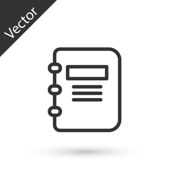 노트북 아이콘은 배경에 분리되어 있습니다 메모지 아이콘이야 일기에요 Vector — 스톡 벡터