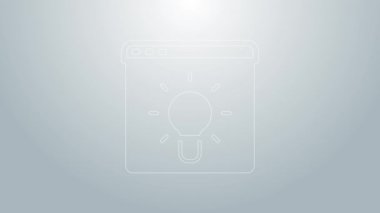Mavi çizgi Tarayıcı pencere simgesi gri arkaplanda izole edildi. 4K Video hareketli grafik canlandırması