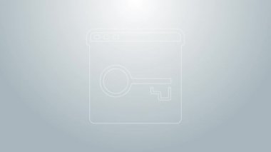 Mavi hat, sitenizi HTTPS ile güvene alın, SSL simgesi gri arkaplanda izole edildi. İnternet iletişim protokolü. 4K Video hareketli grafik canlandırması