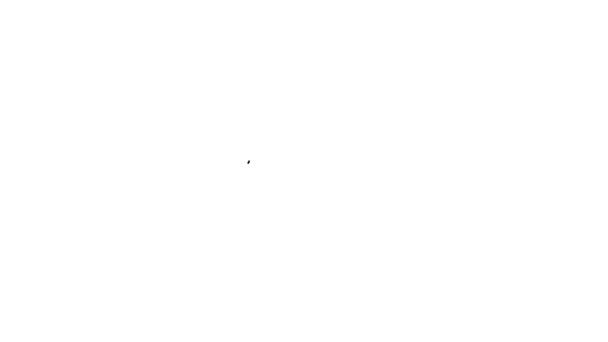 Línea negra Compras en línea en el icono de la pantalla aislada sobre fondo blanco. Concepto e-commerce, e-business, marketing online. Animación gráfica de vídeo 4K — Vídeos de Stock