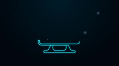 Parlayan neon hattı Akıllı TV simgesi siyah arkaplanda izole edildi. Televizyon tabelası. 4K Video hareketli grafik canlandırması