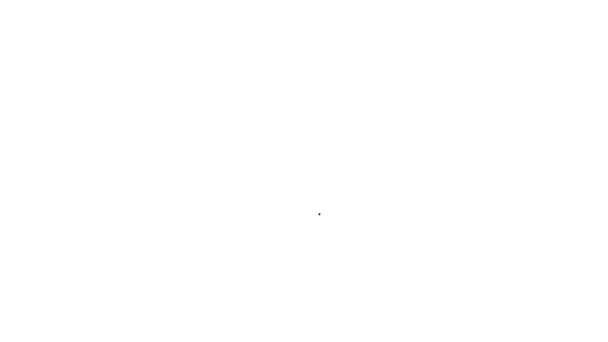 Εικόνα κιτ ζώνης χρονομέτρησης μαύρης γραμμής που απομονώνεται σε λευκό φόντο. 4K Γραφική κίνηση κίνησης βίντεο — Αρχείο Βίντεο