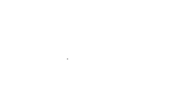 Černá čára Hračky stavební cihly pro děti ikona izolované na bílém pozadí. Grafická animace pohybu videa 4K — Stock video