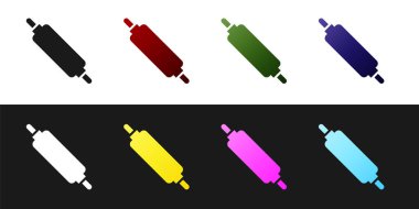 Siyah ve beyaz arkaplanda Rolling pin simgesini ayır. Vektör.