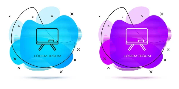 Liniensymbol Auf Weißem Hintergrund Isoliert Schultafel Schild Abstraktes Banner Mit — Stockvektor
